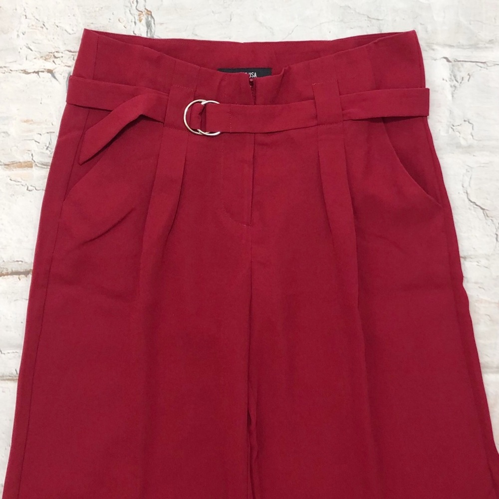 Red Wide Leg Pants - Picture 4 of 6